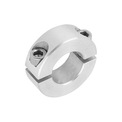 KIPP - KLEMMRING GETEILT, D1=8, D2=18, B=9, ALUMINIUM BLANK