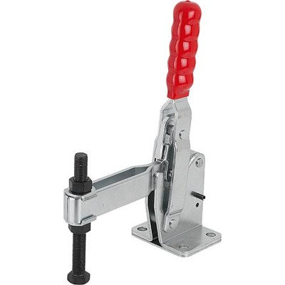 KIPP - SCHNELLSPANNER VERTIKAL STANDARD, FUß WAAGRECHT F2=8000, VERSTELLB. ANDRUCKSPINDEL M16X150, STAHL VERZINKT,