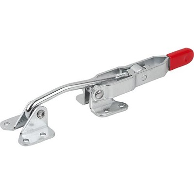 KIPP - HAKENSPANNER L=212 STAHL, MIT GEGENHALTER, ROT