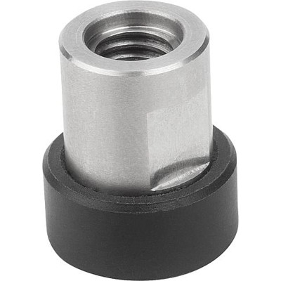 KIPP - SPANNSTÜCK SET D=M08, EDELSTAHL 1.4305 BLANK, KOMP:THERMOPLAST