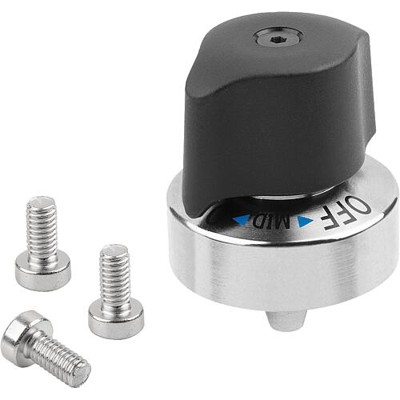 KIPP - ARRETIERBOLZEN M. KONISCHEM ARRETIERSTIFT, MIT RASTNUT OHNE KONTERMUTTER, D=7, FORM:B MIT