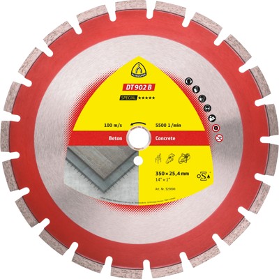 KLINGSPOR - Diamanttrennscheibe DT 902 B, 350 x 3,2 x 25,4mm 21 Segmente 40 x 3,2 x 11mm