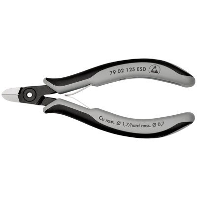 KNIPEX® - Präzisions-Elektronik-Seitenschneider 79 02 125 ESD pol. Mehrkomp. 125mm
