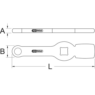 KSTOOLS® - 3/4" Schlag-Sechskant-Schlüssel mit 2 Schlagflächen, 18mm