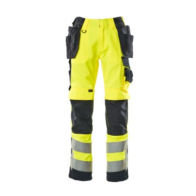 MASCOT® - Wigan Hose mit Hängetaschen SAFE SUPREME, hi-vis Gelb/Schwarzblau, Größe 76C47