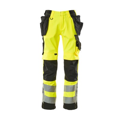 MASCOT® - Wigan Hose mit Hängetaschen SAFE SUPREME, hi-vis Gelb/Schwarz, Größe 82C49