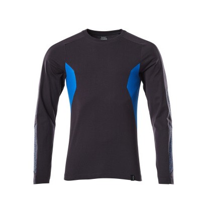 MASCOT® - T-Shirt ACCELERATE, Langarm Schwarzblau/Azurblau 18381-959-01091, Größe XL ONE