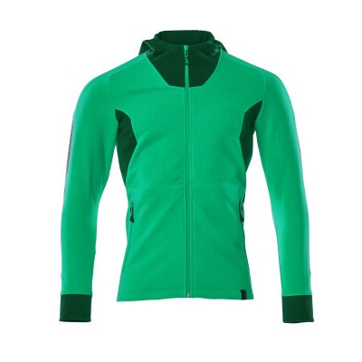 MASCOT® - Kapuzensweatshirt ACCELERATE mit Reißverschluss Grasgrün/Grün 18584-962-33303, Größe XS ONE