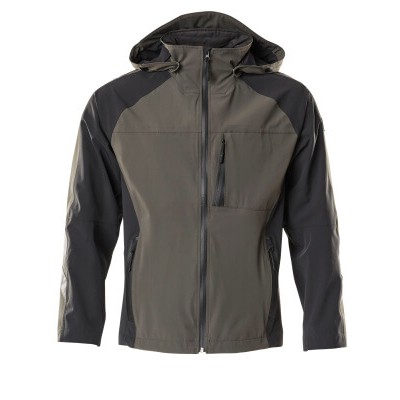 MASCOT® - Hard Shell Jacke UNIQUE, Dunkelanthrazit/Schwarz, Größe 2XL