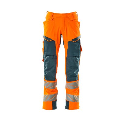 MASCOT® - Hose mit Knietaschen ACCELERATE SAFE, hi-vis Orange/Dunkelpetroleum, Größe 82C54