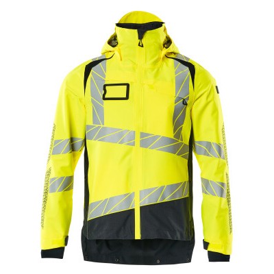 MASCOT® - Hard Shell Jacke ACCELERATE SAFE, hi-vis Gelb/Schwarzblau, Größe 4XL