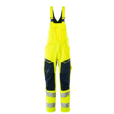 MASCOT® - Latzhose mit Knietaschen ACCELERATE SAFE, hi-vis Gelb/Schwarzblau, Größe 82C44