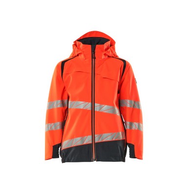 MASCOT® - Hard Shell Jacke ACCELERATE SAFE für Kinder Hi-vis Rot/Schwarzblau 19901-449-22210, Größe 140
