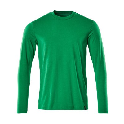 MASCOT® - T-Shirt, Langarm CROSSOVER, Grasgrün, Größe XS-ONE