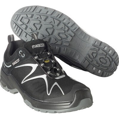 MASCOT® - Sicherheitshalbschuh FOOTWEAR FLEX, Schwarz/Silber, Größe 0839