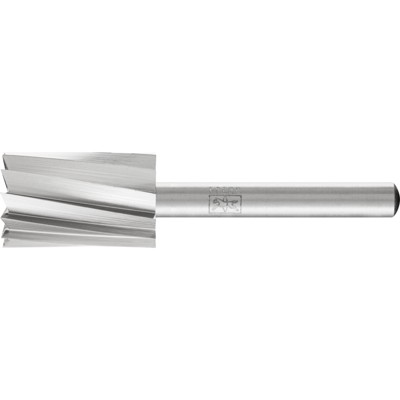 PFERD - HSS Frässtift ALU Zylinderform mit Stirnverzahnung A-ST Ø 16x25 mm Schaft-Ø 6 mm Alu/NE