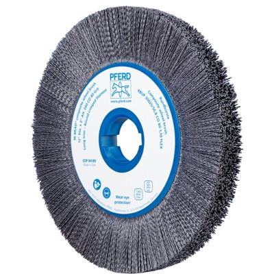 PFERD - COMPOSITE FLEX Rundbürste RBUP Ø 300x25x50,8 mm Keramik-Filament-Ø 1,10mm Korn 80 stationär