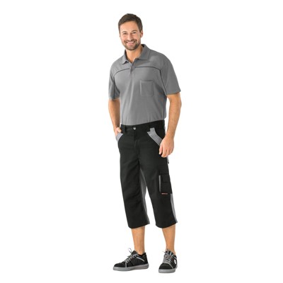 Planam - 3/4-Hose 2550 schwarz/zink, Größe 2XL
