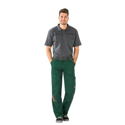 Planam - Bundhose 2422 grün/orange/schiefer, Größe 106