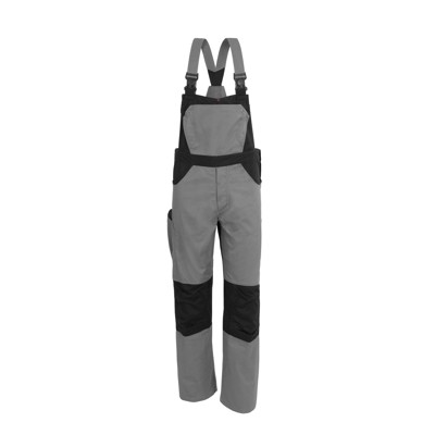 qualitex® - Latzhose X-Serie grau/schwarz Größe 102