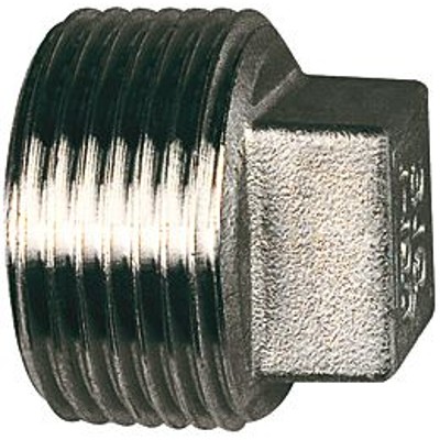 RIEGLER® - Verschlussstopfen, Vierkant, G 3/8", SW 10, Edelstahl 1.4408