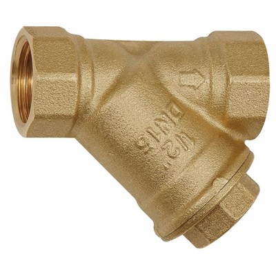 RIEGLER® - Schmutzfänger, Messing blank, G 3/4", DN 20, MW 0,2mm