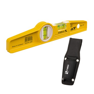 STABILA® - Wasserwaage Type 81 S Torpedo, 25 cm, mit Gürteltasche