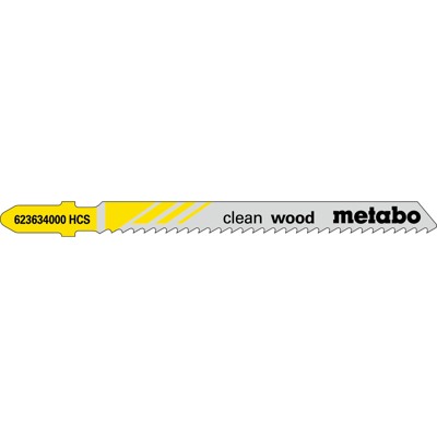 metabo® - Stichsägeblatt "clean wood" 74 x 2,5mm, HCS 623961000, 3er-Pack