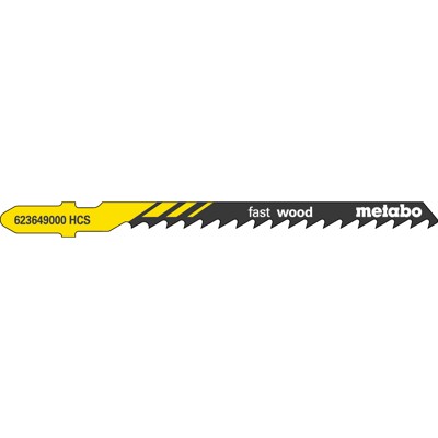 metabo® - Stichsägeblatt "fast wood" 74 x 4,0mm, HCS, Type 23649 623607000, 25er-Pack