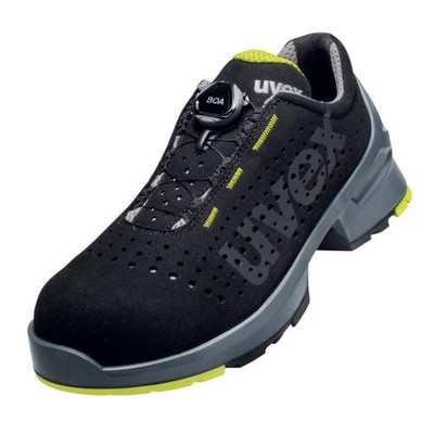 uvex - 1 Halbschuhe S1 65659 schwarz/gelb, Weite 12, Größe 38