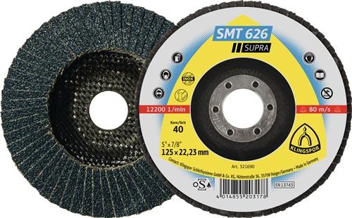 KLINGSPOR Fächerscheibe SMT 626 Supra D.115mm K.60 6Grad kon.INOX ZK