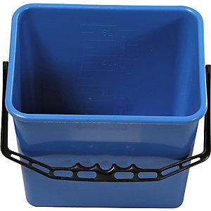 Eimer, Inhalt 6 Liter, blau.