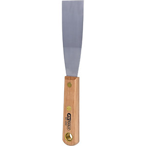 Edelstahl-Spachtel, Holzgriff, Breite 38 mm.